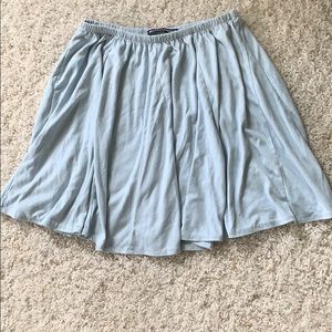 Brandy Melville light blue soft suede-feel skirt!